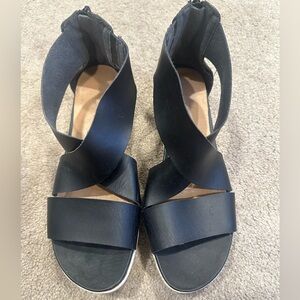 Black zip up sandal